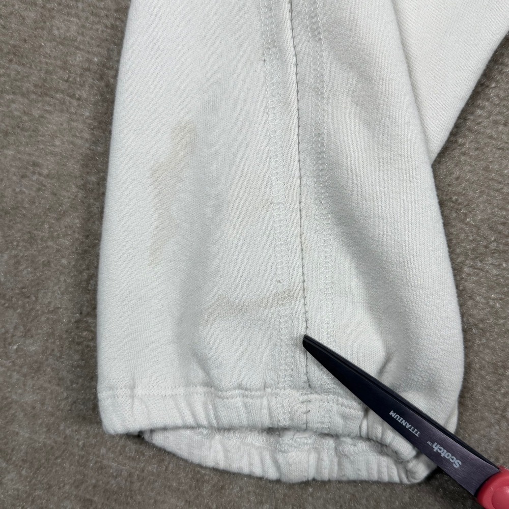 Vtg Hollister Y2K Women Sz M White Front Back Logo Spell-out Low Rise Sweatpants - Picture 5 of 12